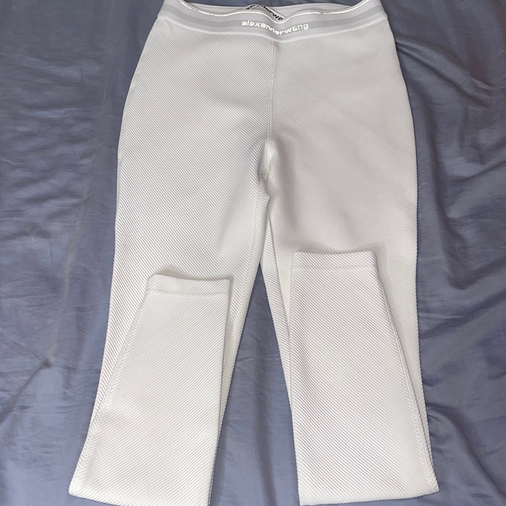 Alexander Wang reflective logo legging in stretch knit
